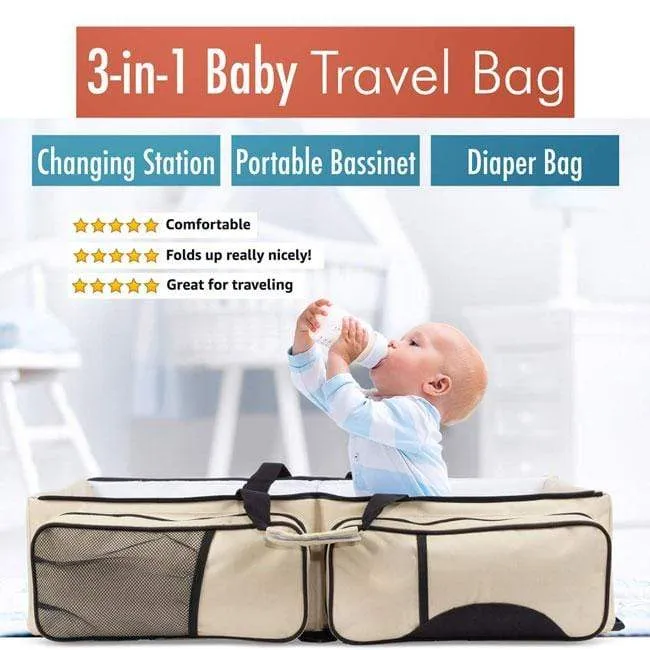 3 in 1 portable bassinet diaper bag and changing station best sale