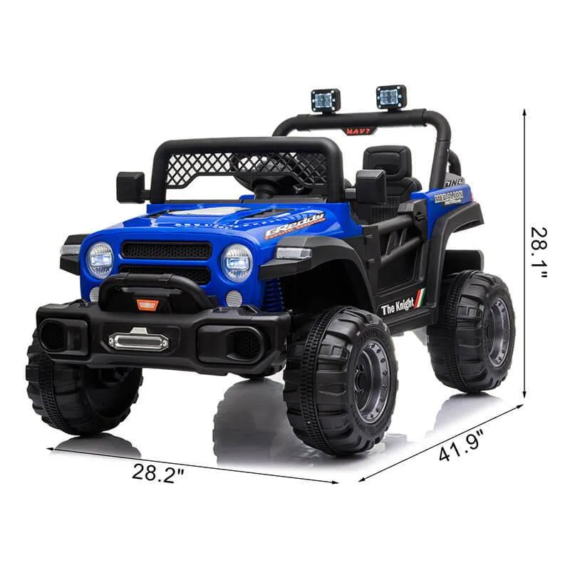 12V Kids Ride On Truck Ride On Jeep Car with Remote Control Red